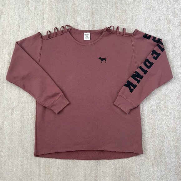 PINK Victoria’s Secret Strappy Pullover Sweatshirt M - Picture 1 of 9